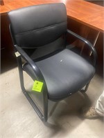 Black side chair with arms