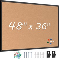 Board2by Bulletin Board 48 x 36, Black Aluminium