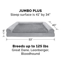 Furhaven Sofa Dog Bed, Size Jumbo Plus