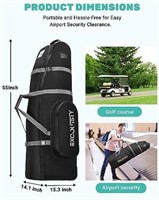 Excoutsty Padded Golf Club Travel Bag with
