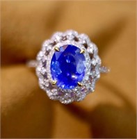 2.6ct Sri Lankan Sapphire 18Kt Gold Ring