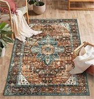 Moynesa Ultra-Thin Washable Vintage Area Rug - 3x5