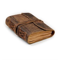 Leather Bound Journal - Rustic Brown, 7"X5", 220
