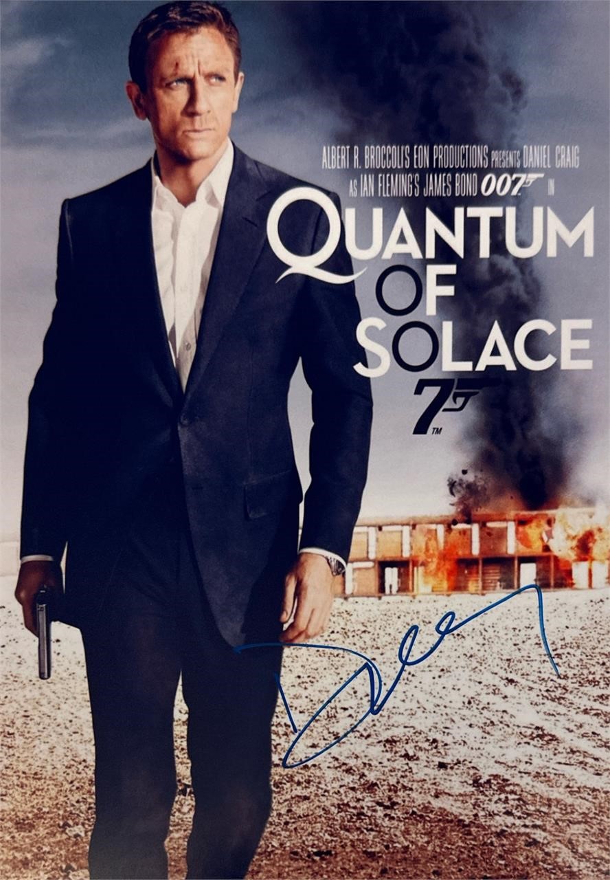 Autograph COA 007 Quantum of Solace Photo