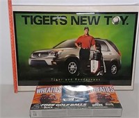Tiger Woods poster and Wheaties promotion