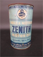 Zenith Motor Oil Imperial Quart Can