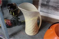 NELSON McCOY HOBNAIL POTTERY PITCHER - HAIR LINE