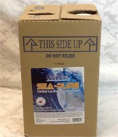 Unopened purified sea water for aquariums