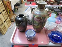 3 Oriental Vases.