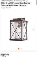 LANTERN WALL SCONCE (OPEN BOX, NEW)