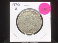 1926-S Peace Silver Dollar in Flip
