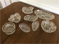 Assorted Glass/Crystal Relish Dishes