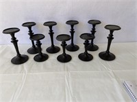 Pottery Barn Candlesticks (hammered metal)