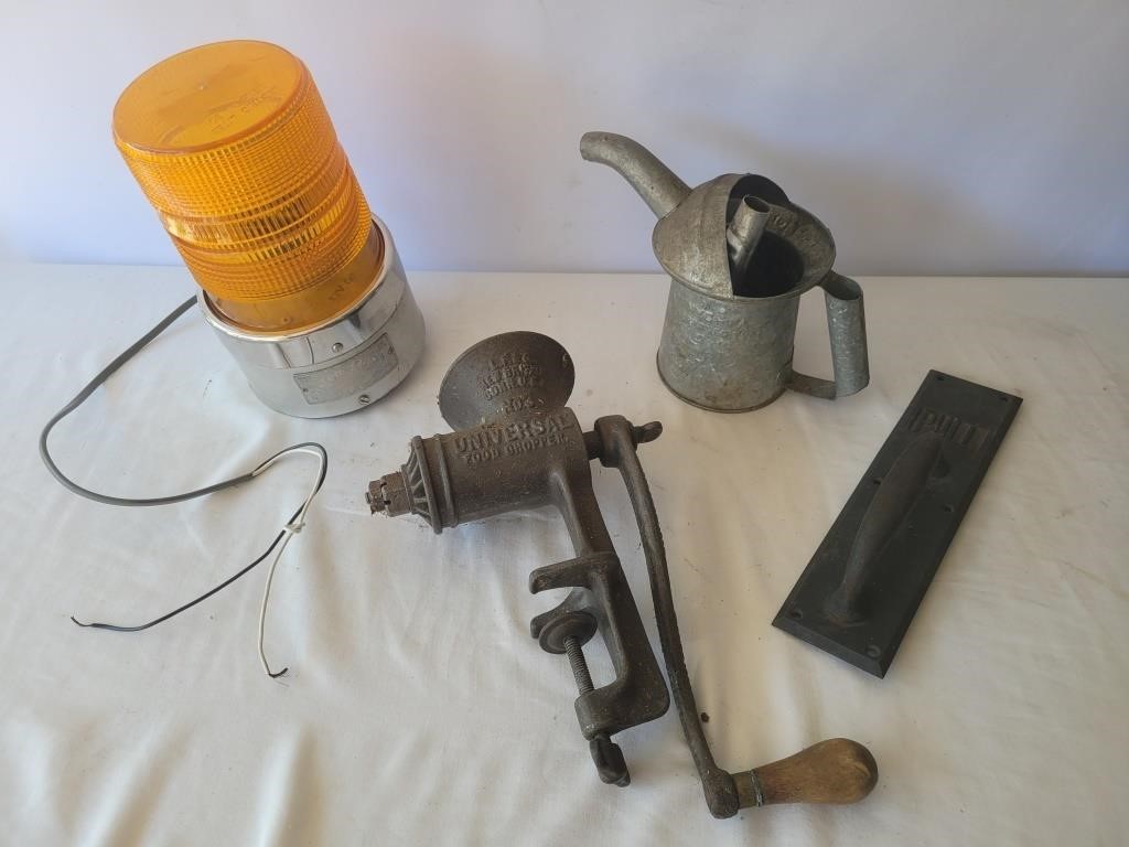 Food grinder/oil spout/door pull/amber car beacon
