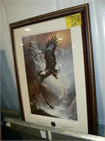TED BLAYLOCK PENCIL-SIGNED EAGLE PRINT