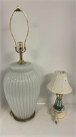 (2) lamps (1 w/ a shade)