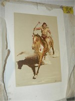 NATIVE AMERICAN PRINT PENCIL SIGNED AND NUMNERED