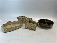 Assorted stoneware pottery