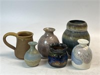 Assorted stoneware pottery