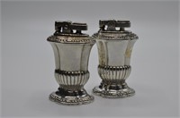 2 1940's Ronson MAYFAIR Silver Plate Lighters