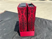 Set of 2 Red Photo Albums