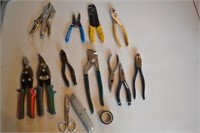 Pliers, Tin Snips, Chanel Lock, WIre Strippers,