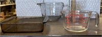 Pyrex measuring cup & baking dish & anchor
