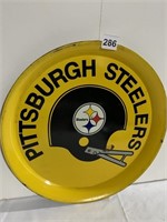 PITTSBURGH STEELS METAL SERVING TRAY 14" D