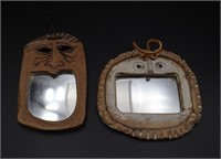 Pair of H Bailey Art Pottery Mirrors