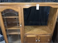 WOODEN HUTCH/ENTERTAINMENT STAND