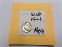 1952 silver dime