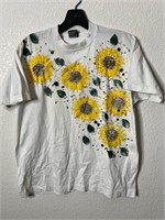Vintage Sunflowers Painted Shirt