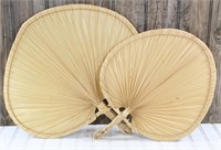 (2) Large Wooden Fans