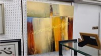 CONTEMPORARY ABSTRACT PRINT ON STRETCHED CANVAS