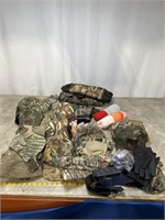 Camo hats, gloves, and other hunting accessories