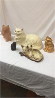 Group of Cat Figurines