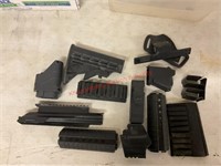 Assorted Rails, Holsters, Speed Reloaders &