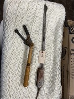 Rifle barrel and vintage skeet thrower