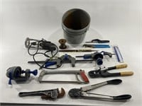 Tools: Black&Decker Drill, Bolt Cutters, Saw etc
