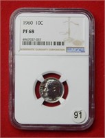 1960 Roosevelt Silver Dime NGC PF68