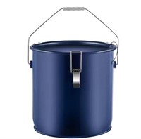 E2101 Fryer Grease Bucket w/ Lid & Lock 6 Gal,Blue