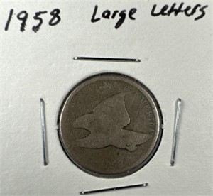 1858 Flying Eagle Penny Large Letters