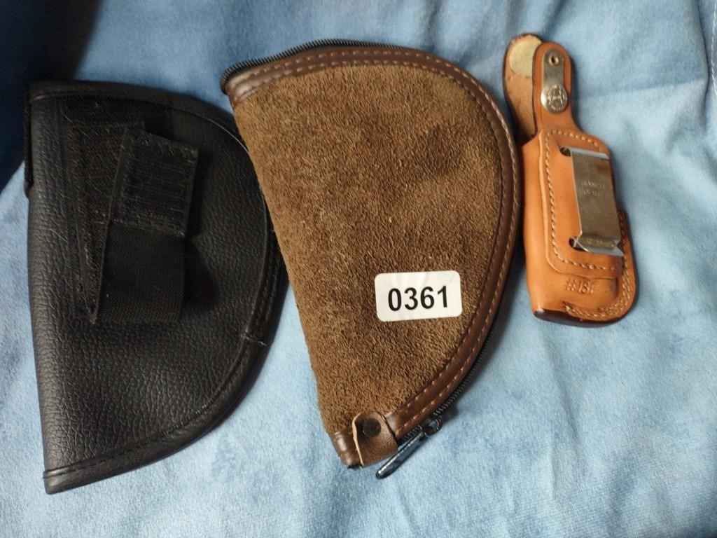 Small Suede Pistol Case & Leather Holster