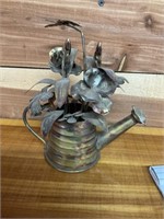 VINTAGE BRASS WATERING CAN MUSIC BOX