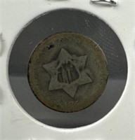 1858 Silver Three-Cent Trimes
