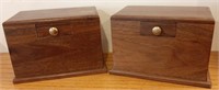 Walnut Hand made coin bank.  Bidding on one times