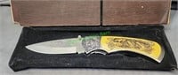 Wolves knife collectible  engraved
