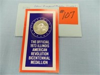 1973 UNC ILL Sterling Silver Medallion