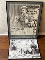 (2) Vtg. Posters: I Love Lucy & The Little Rascals
