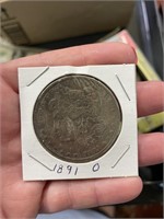 1891 O morgan silver dollar